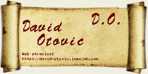 David Otović vizit kartica